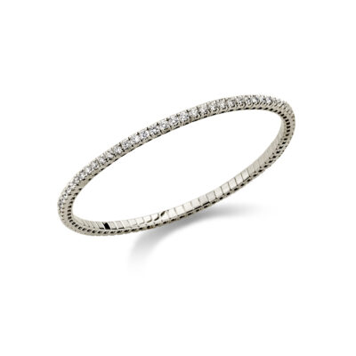 Rivière de diamants - Bracelet or blanc et diamants 2.33 Carats