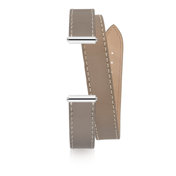 Bracelet Veau Gris double tour - Antarès