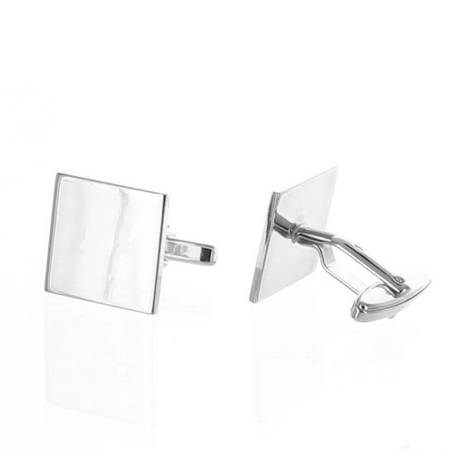 Boutons de manchettes argent