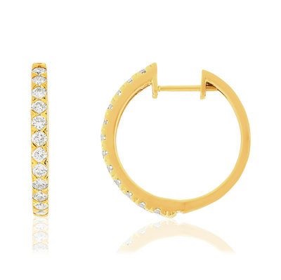 Créoles or jaune diamants