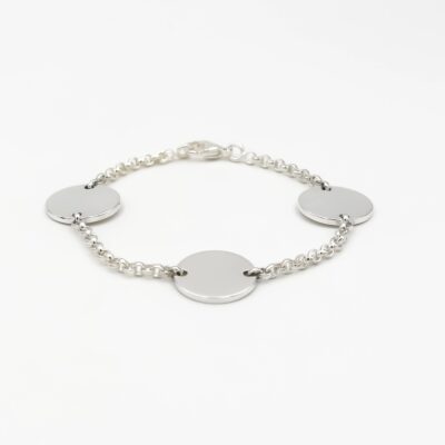 Bracelet pastilles argent