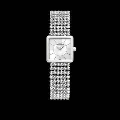 Montre Michel Herbelin Dame Carrée Acier Perles