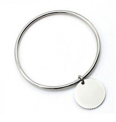 Bracelet Jonc Argent Fil Rond Pampille