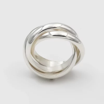 Bague 3 Fils 1/2jonc 4mm