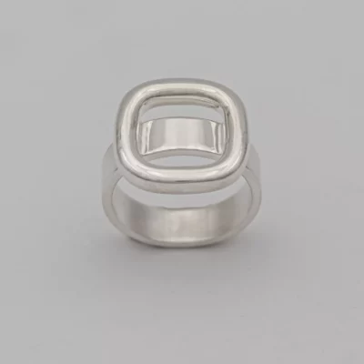 Bague Fil Plat et Carré