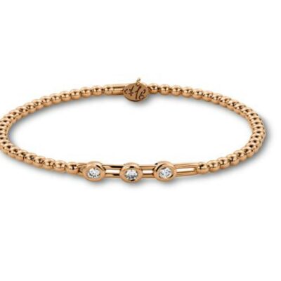 bracelet or et diamants- flexible- diamants coulissants