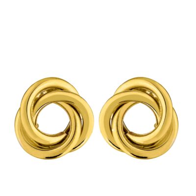 boucles d oreilles or jaune petit noeud ref 5600547