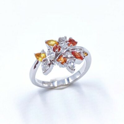 bague-printemps-saphirs-de couleurs - bijouterie mohedano