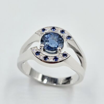 bague saphir et diamants