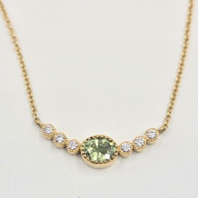 saphir vert et diamants