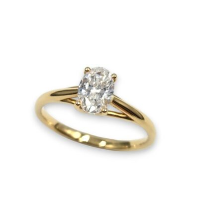 Création Mohedano - Solitaire Diamant Ovale 0,72ct DSI